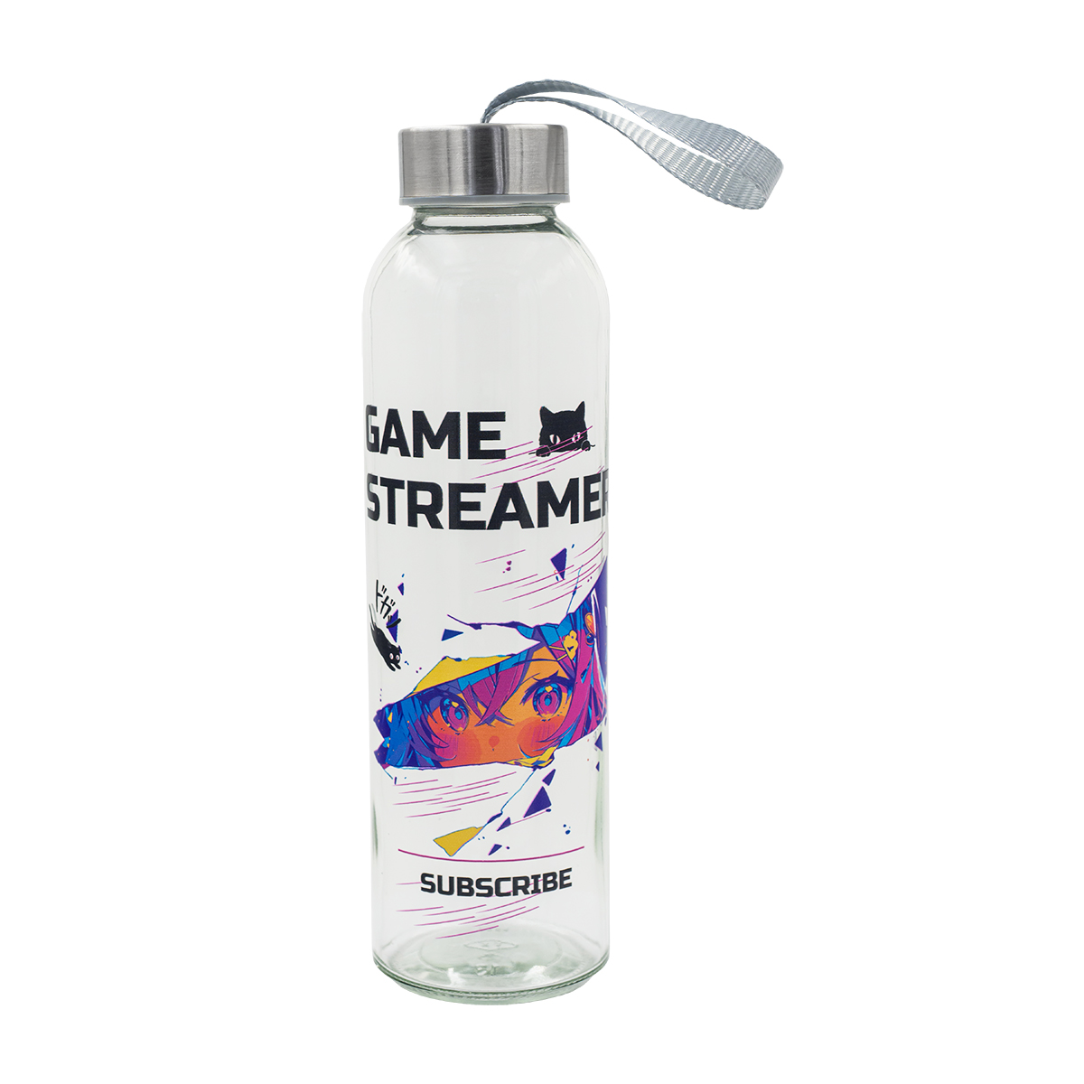 R08189.00 - Butelka szklana Aqua Flow 500 ml, transparentny 