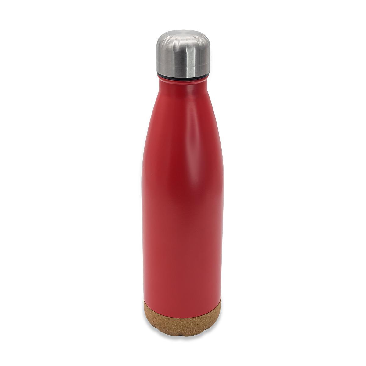 R08445.08 - Butelka termiczna z korkowym spodem Jowi 500 ml, czerwony