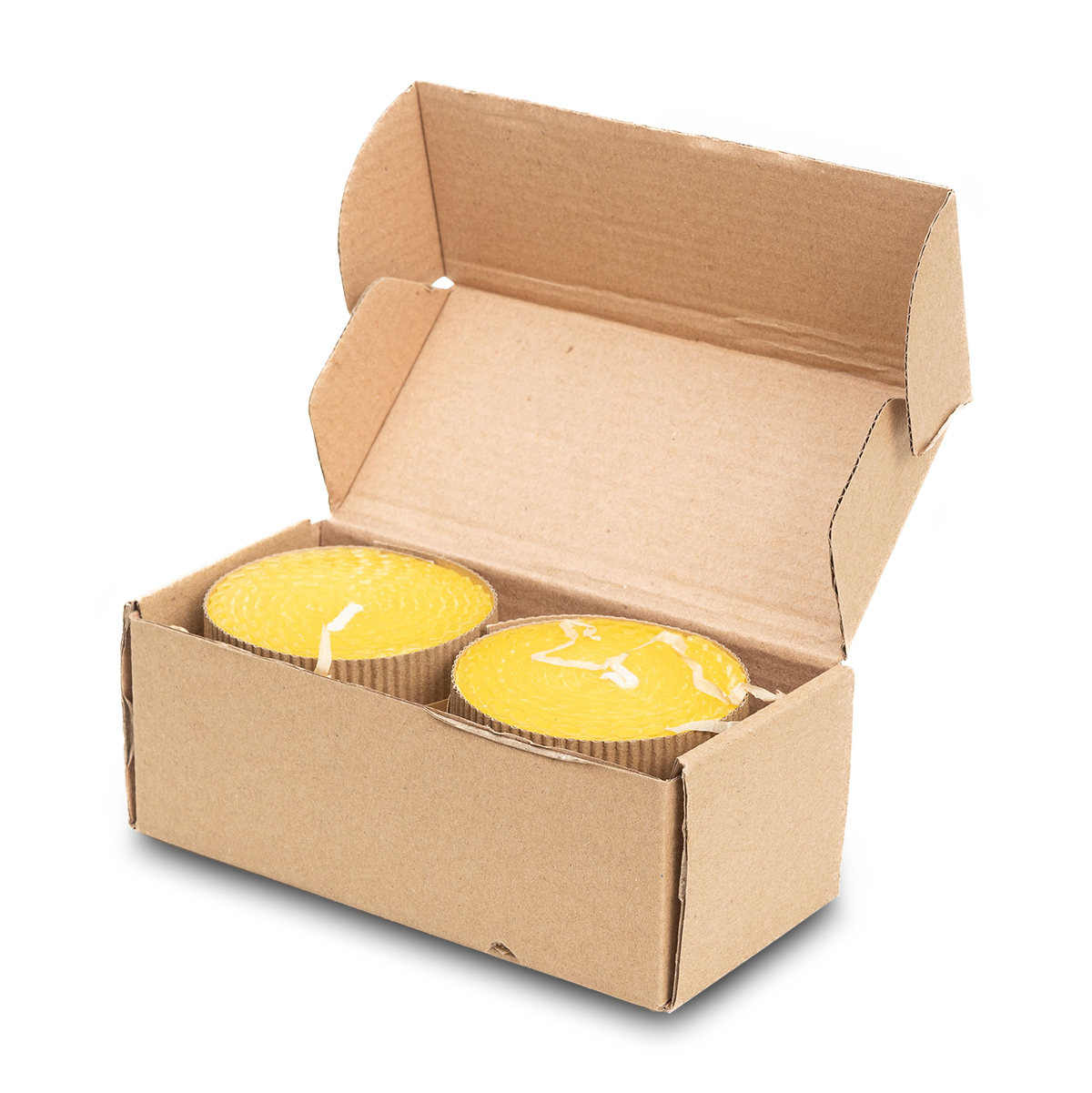 R17469.13 - Zestaw 2 świec z wosku pszczelego Leoti, beżowy 