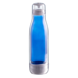 R08269 - Butelka szklana z osłoną Smart 520 ml, niebieski 