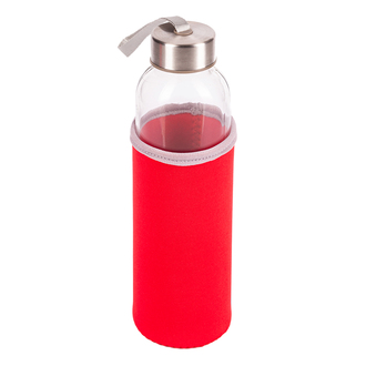 R08276 - Szklana butelka Vim 500 ml, czerwony 
