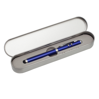R35423 - Długopis ze wskaźnikiem laserowym Supreme – 4 w 1, niebieski 