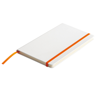 R64241 - Notatnik Carmona 130x210/80k linia, pomarańczowy/biały 