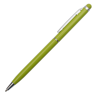 R73408 - Długopis aluminiowy Touch Tip, jasnozielony 