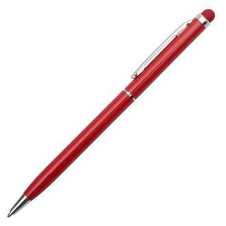 R73408 - Długopis aluminiowy Touch Tip, ciemnoczerwony 