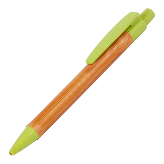 R73434 - Długopis bambusowy Evora, zielony 