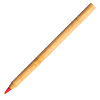 R73438 - Długopis bambusowy Chavez, czerwony 