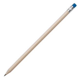 R73766 - Ołówek z gumką, niebieski/ecru 