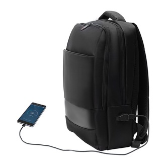 R91843 - Plecak dwukomorowy na laptop Oxnard, czarny 