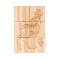 R08834.13 - Drewniane klocki Animal World, beżowy 