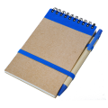 R73795.04 - Notes Kraft z długopisem, niebieski/beżowy 