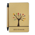 R73797 - Notes 80x140/50k gładki Tree z długopisem, brązowy 